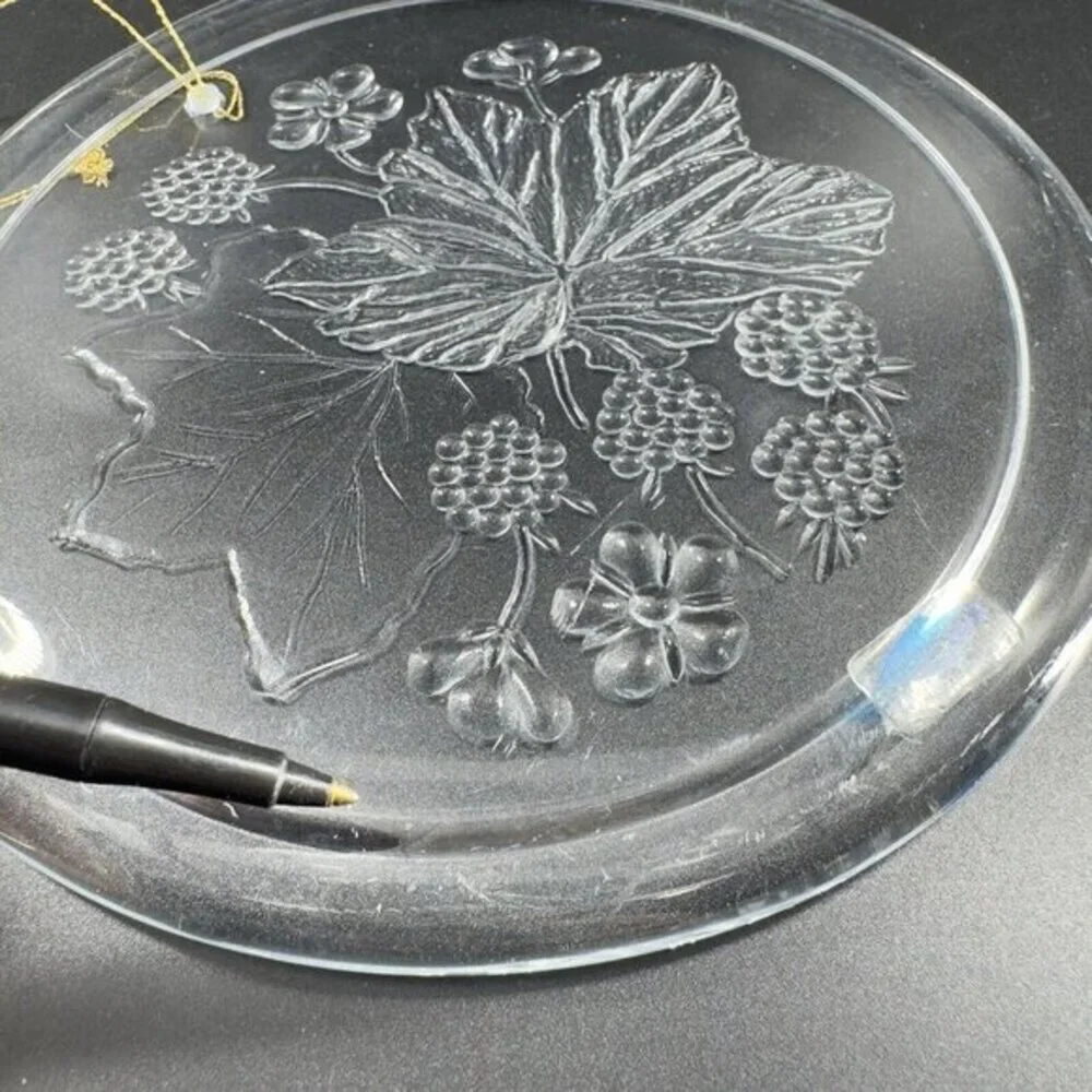 Nuutajarvi Lapin Marjat Muurain Window Tray Hanging Round Ornament Clear Finland